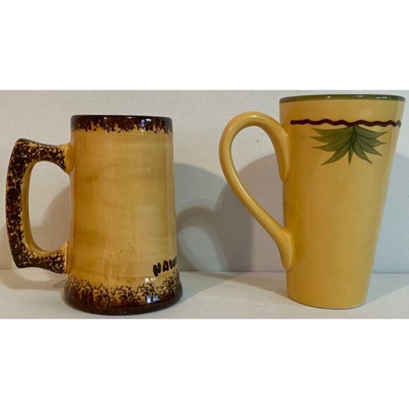 Z Gallerie Palm Tree Mug & Hand Made "Sail Maker" Hawaii Coffee Mugs - Picture 3 of 5
